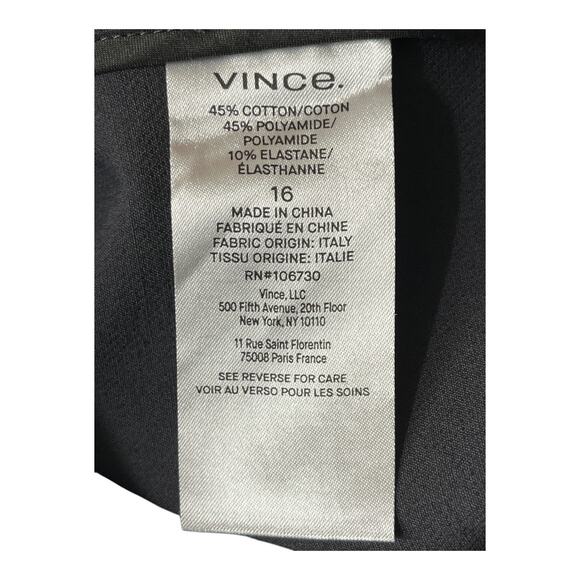 Vince Pants front seam straight stretch dark gray size 16 - Picture 5 of 6